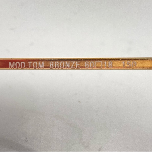 Vintage Lawrence Eyewear Brown Aviator Sunglasses Frames Tom - Picture 5 of 6